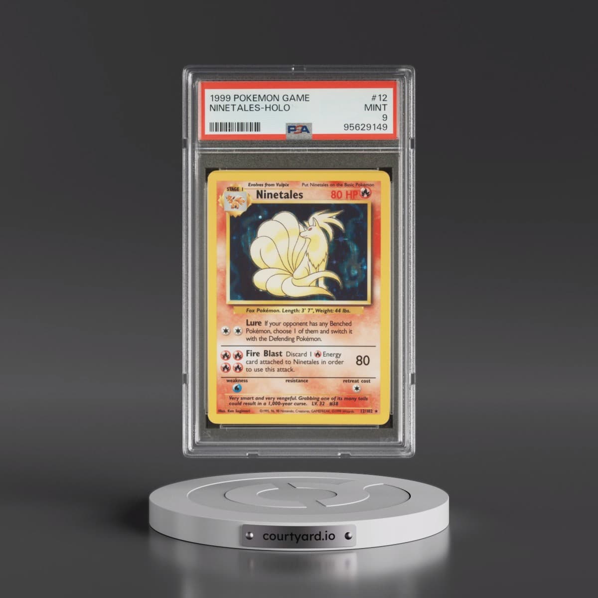 1999 Pokémon Game #12 Ninetales - Holo (PSA 9 MINT)