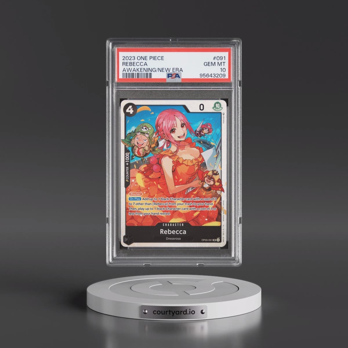 2023 One Piece OP05-Awakening of the New Era #091 Rebecca (PSA 10 GEM MINT)