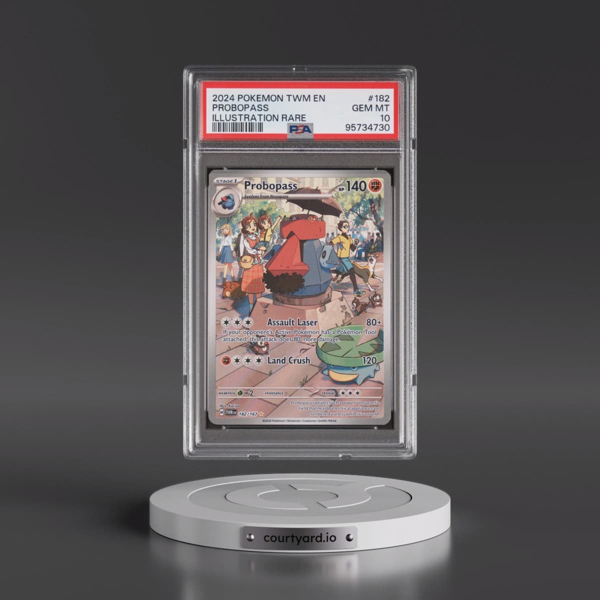 2024 Pokémon Twm EN-Twilight Masquerade #182 Probopass - Illustration Rare (PSA 10 GEM MINT)