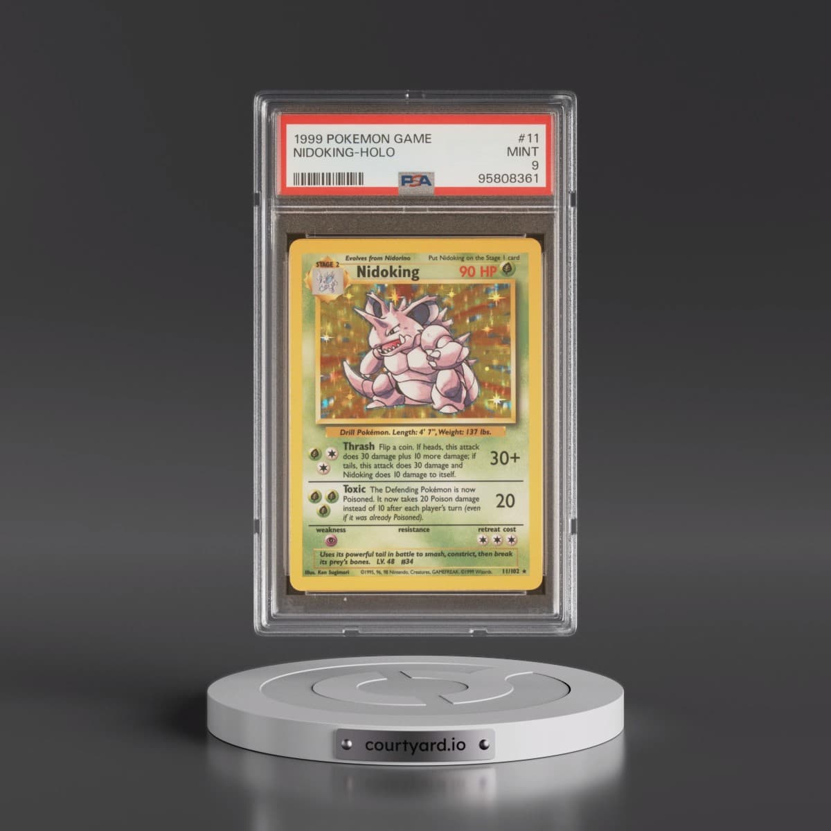 1999 Pokémon Game #11 Nidoking - Holo (PSA 9 MINT)