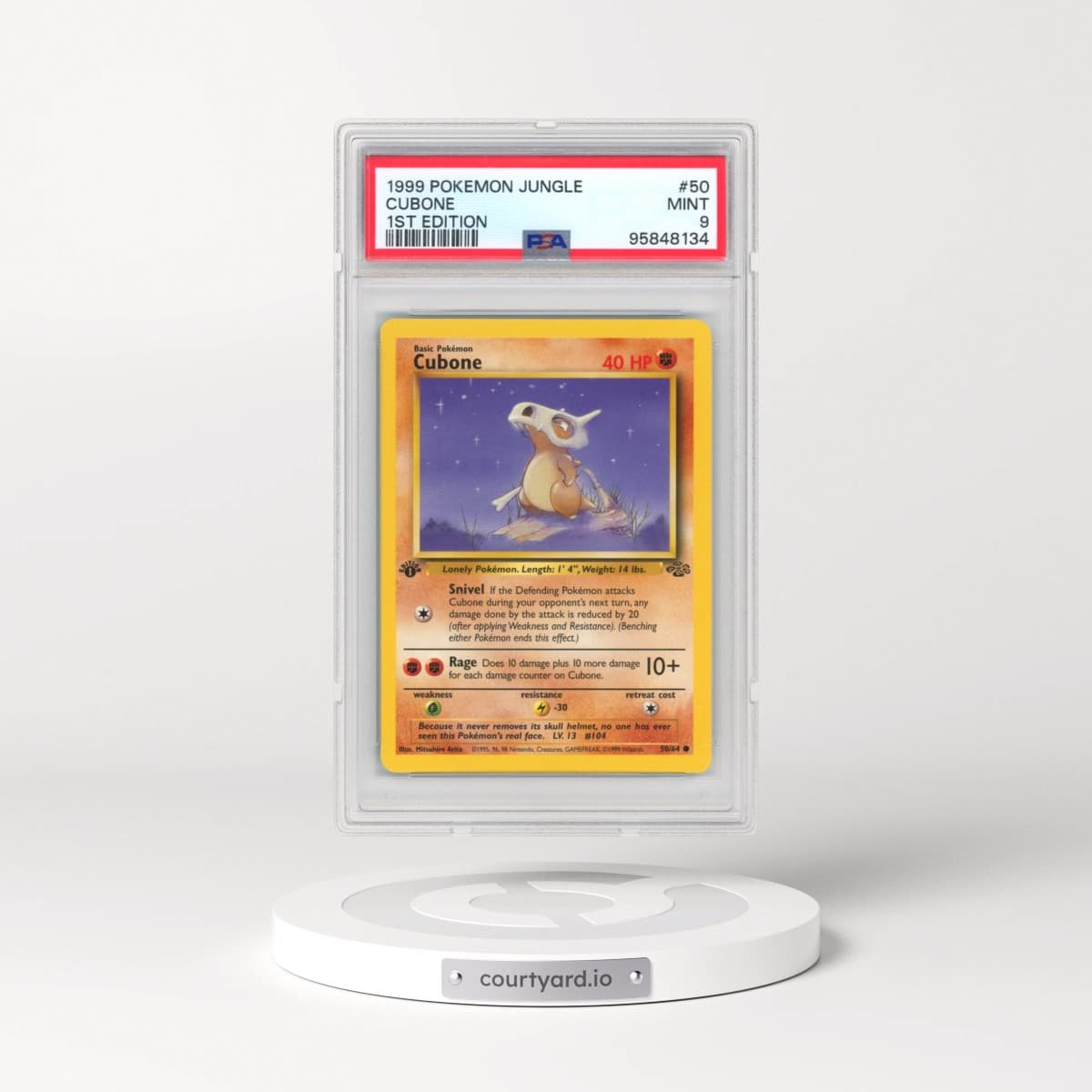 1999 Pokémon Jungle #50 Cubone - 1st Edition (PSA 9 MINT)
