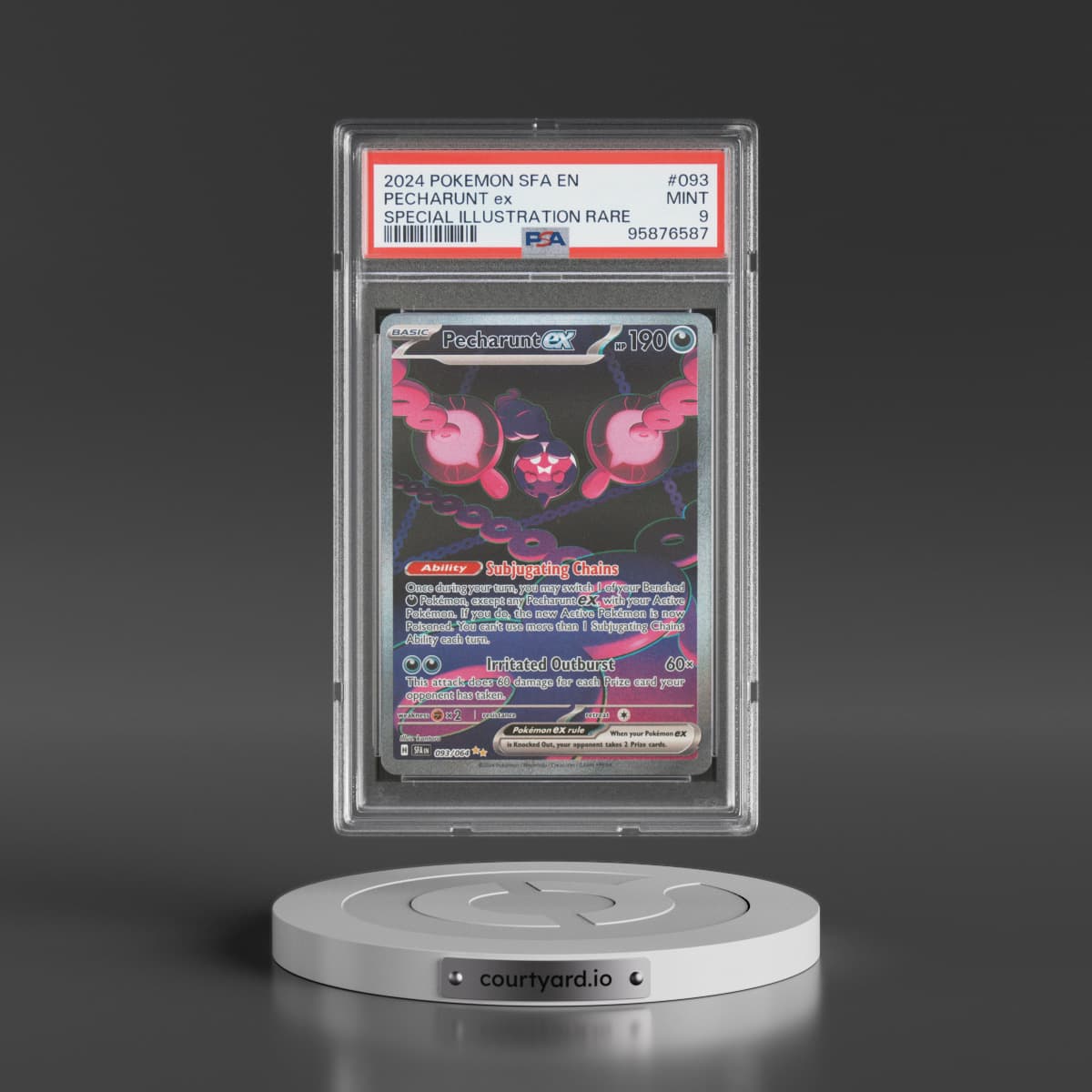 2024 Pokémon Sfa EN-Shrouded Fable #093 Pecharunt EX - Holo Special Illustration Rare (PSA 9 MINT)