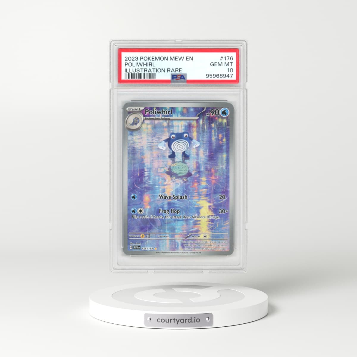 2023 Scarlet & Violet 151 - MEW EN #176 Poliwhirl - Illustration Rare (PSA 10 GEM MINT)