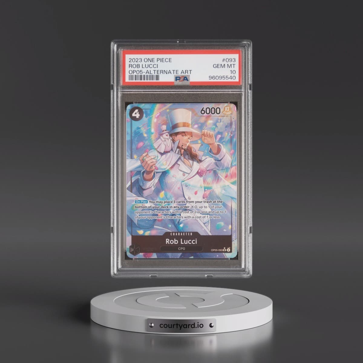 2023 One Piece OP05-Awakening of the New Era #093 Rob Lucci - Alternate Art (PSA 10 GEM MINT)