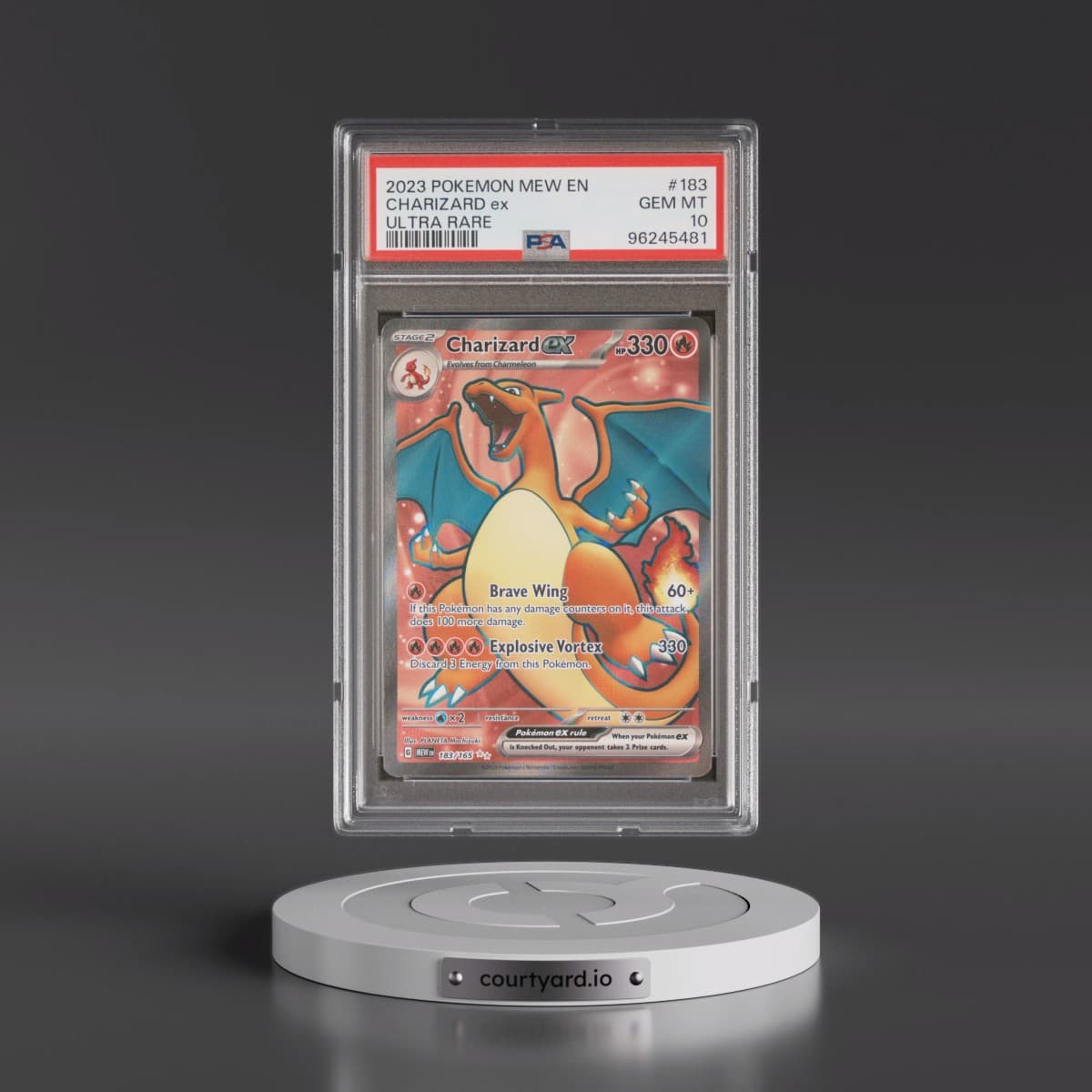 2023 Pokémon Mew EN-151 #183 Charizard EX - Holo Ultra Rare (PSA 10 GEM MINT)