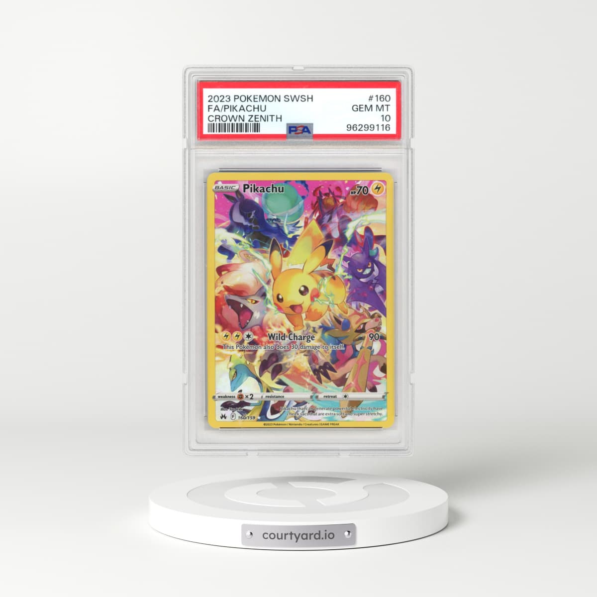 2022 Crown Zenith #160 Pikachu (PSA 10 GEM MINT)