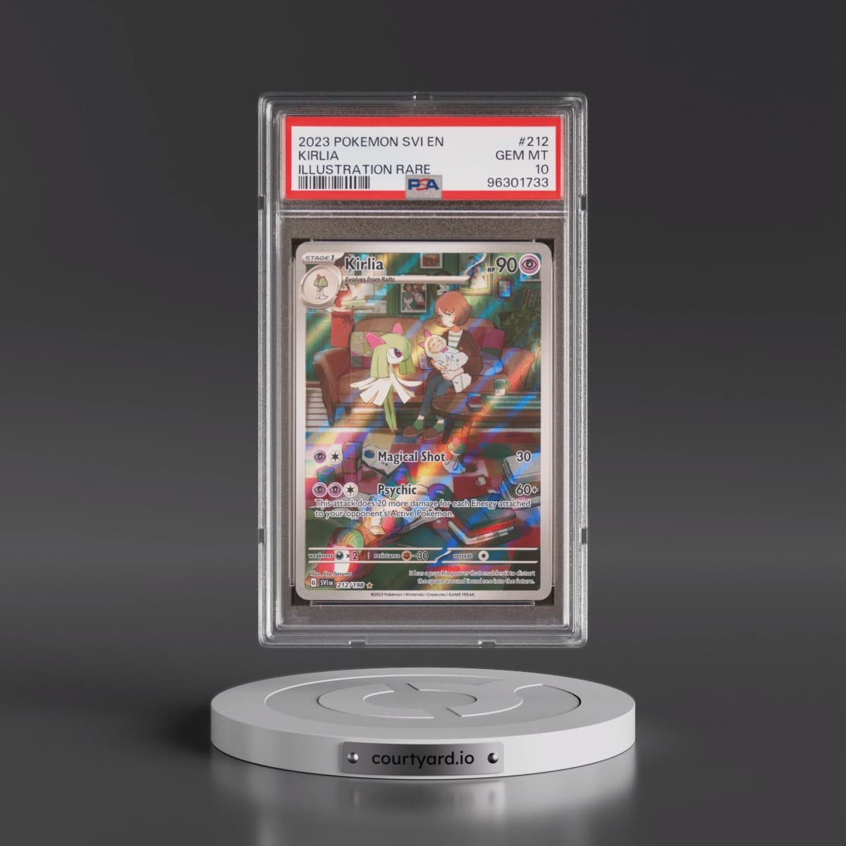 2023 Pokémon Svi EN-Scarlet & Violet #212 Kirlia - Illustration Rare (PSA 10 GEM MINT)