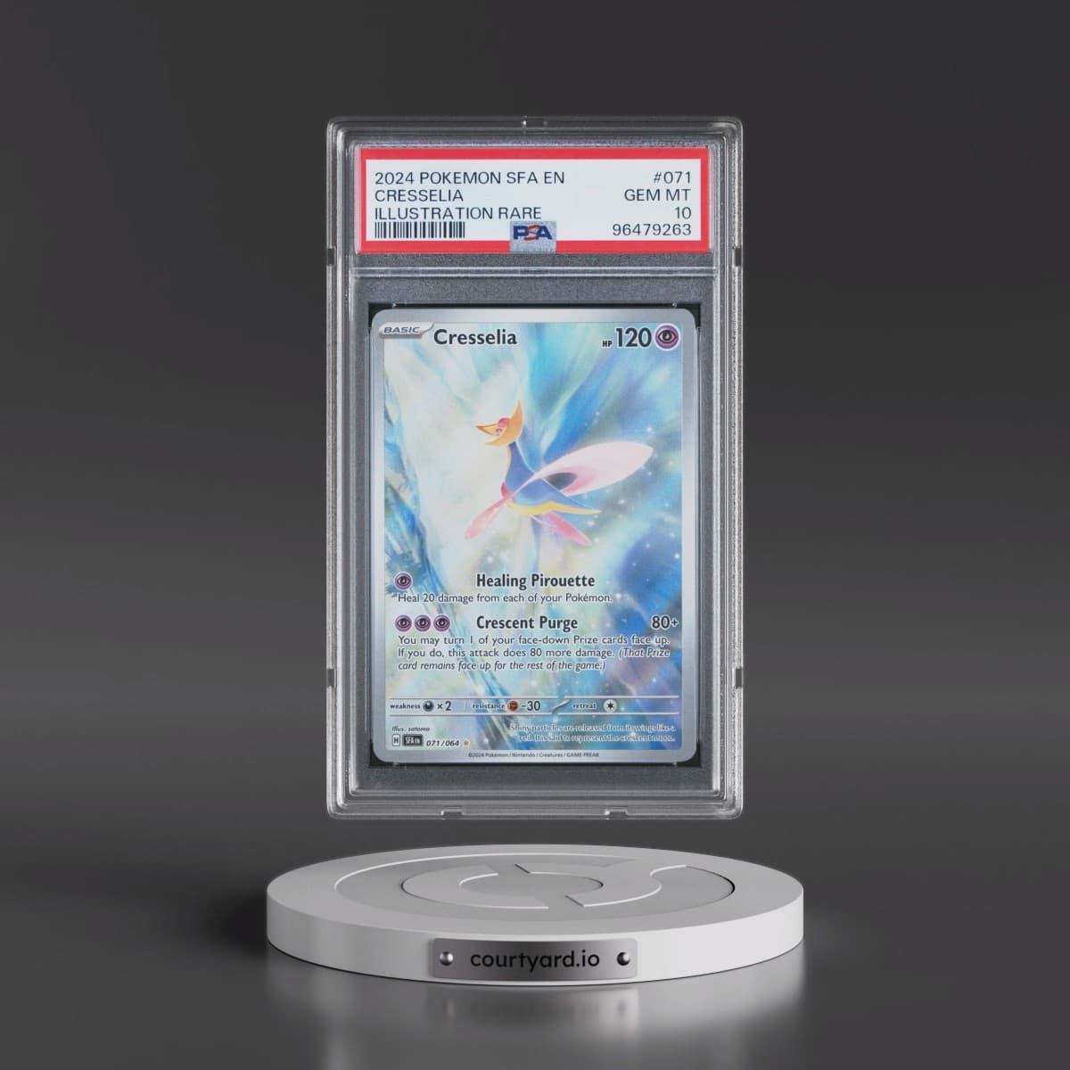2024 Pokémon Sfa EN-Shrouded Fable #071 Cresselia - Illustration Rare (PSA 10 GEM MINT)