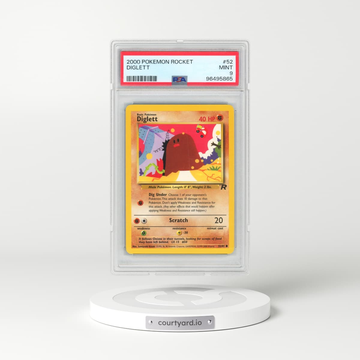 2000 Pokémon Rocket #52 Diglett (PSA 9 MINT)