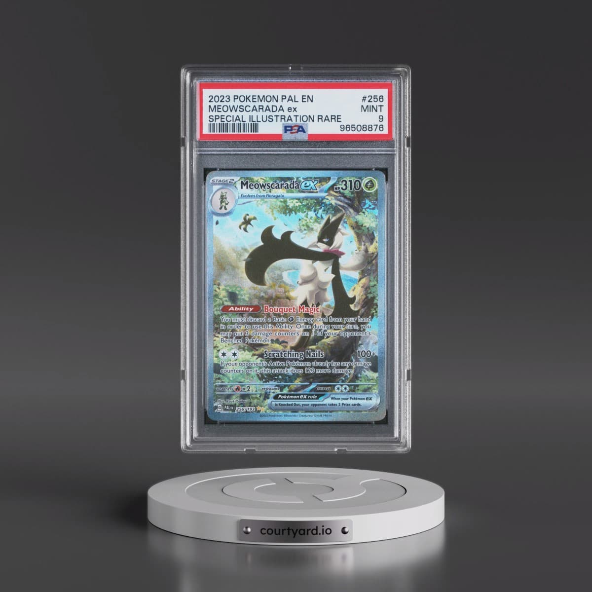 2023 Pokémon Pal EN-Paldea Evolved #256 Meowscarada EX - Holo Special Illustration Rare (PSA 9 MINT)
