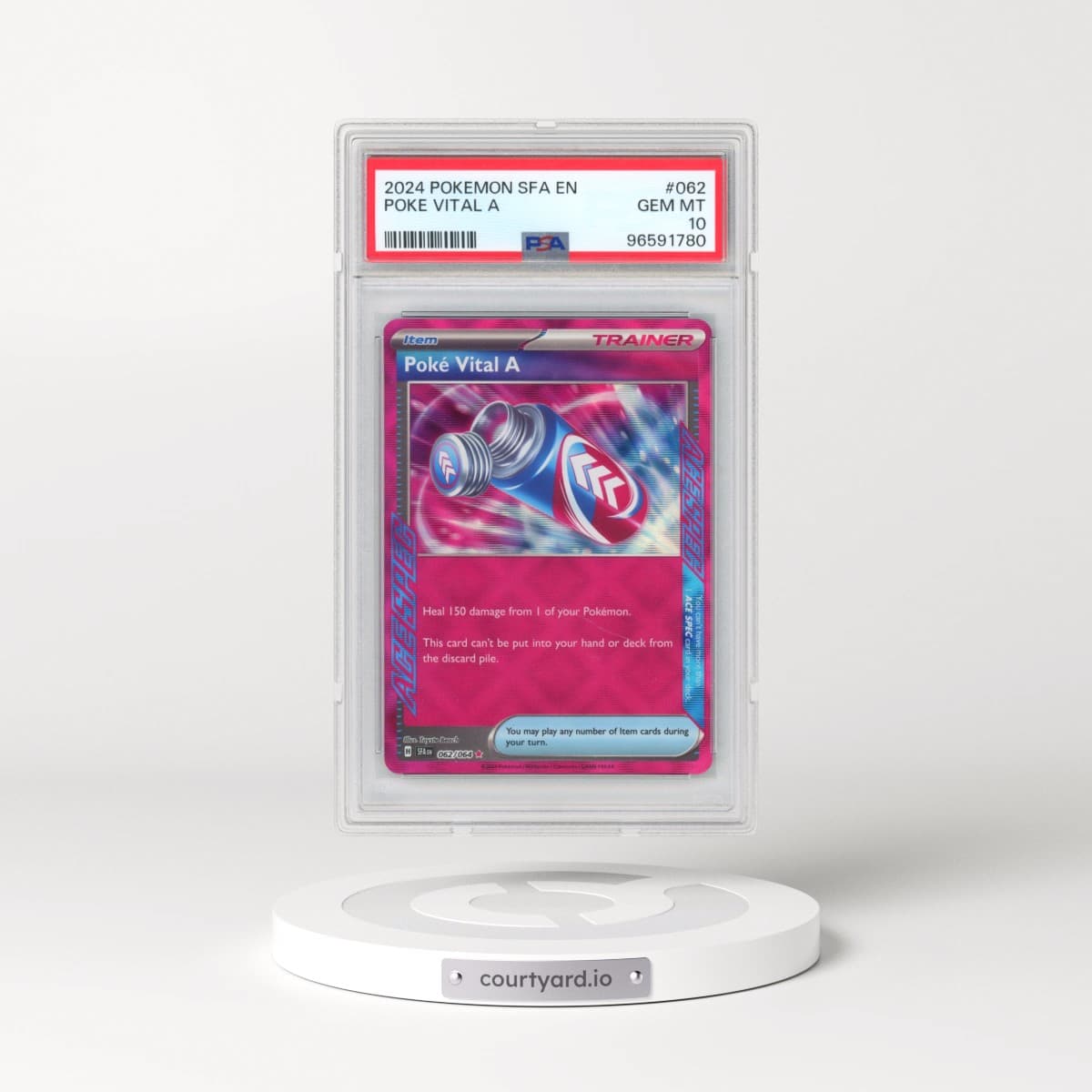 2024 Pokémon Sfa EN-Shrouded Fable #062 Poke Vital A (PSA 10 GEM MINT)