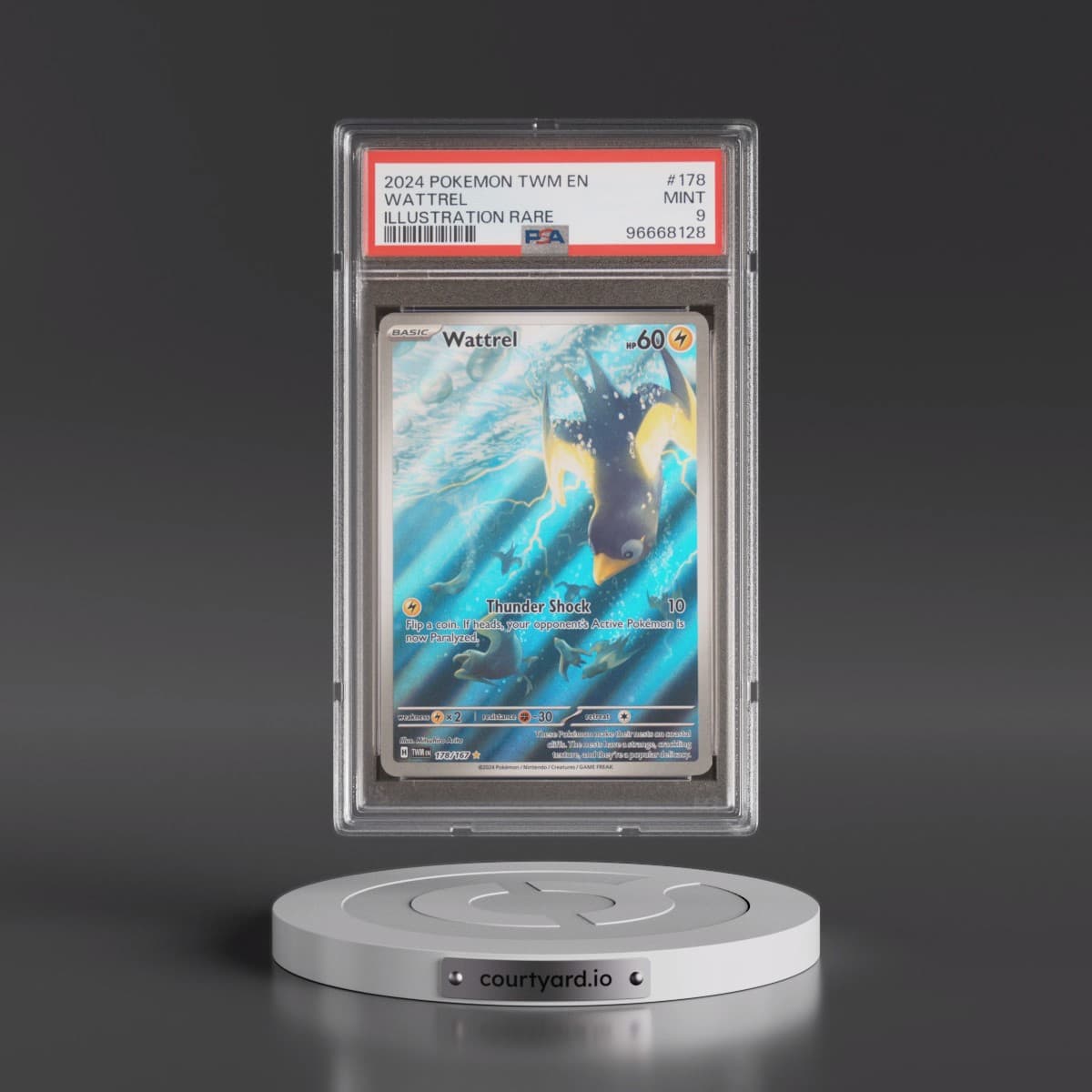 2024 Pokémon Twm EN-Twilight Masquerade #178 Wattrel - Illustration Rare (PSA 9 MINT)