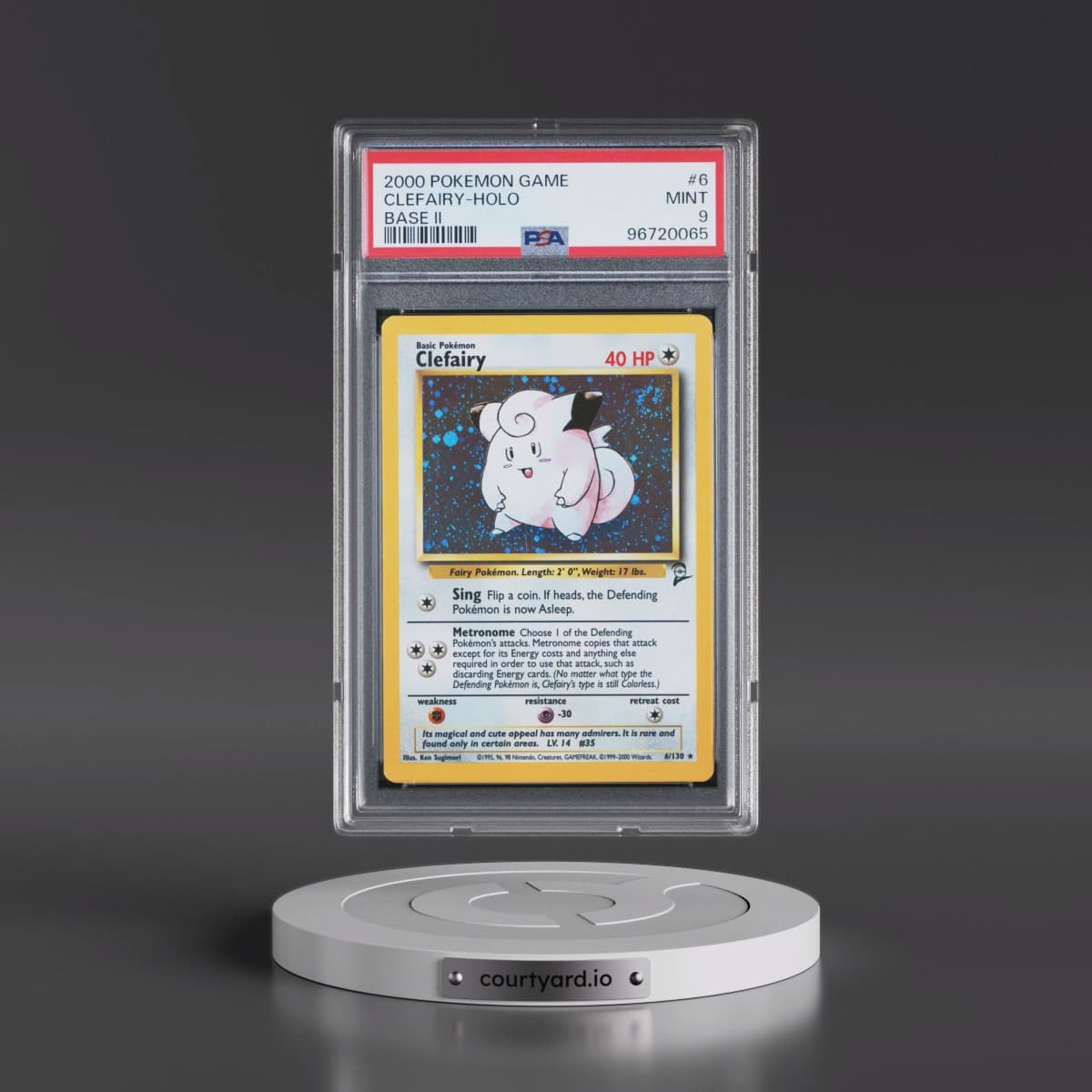 2000 Pokémon Game Base II #6 Clefairy - Holo (PSA 9 MINT)