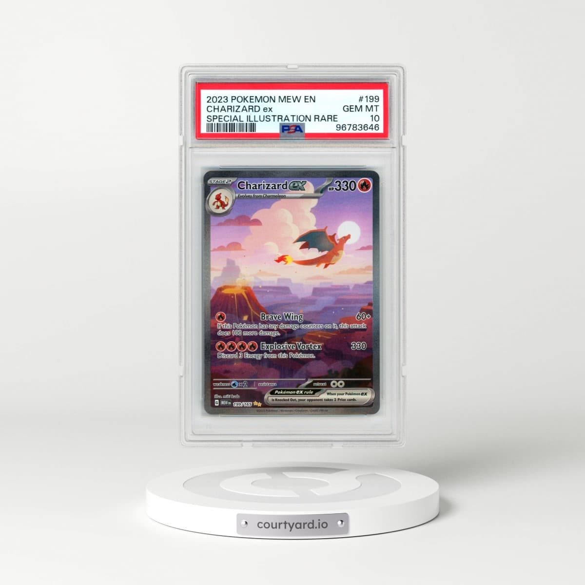 2023 Pokémon Mew EN-151 #199 Charizard EX - Holo Special Illustration Rare (PSA 10 GEM MINT)