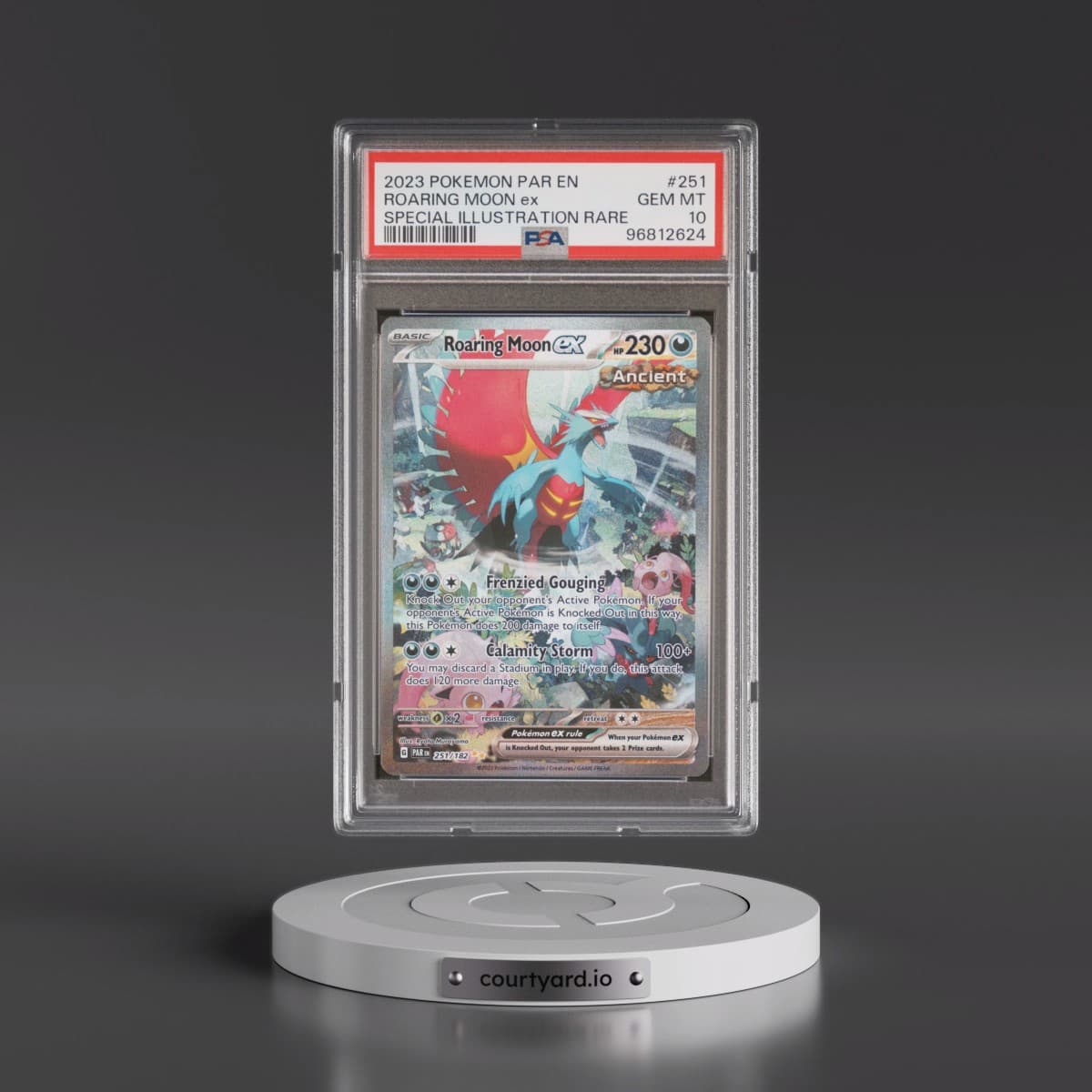 2023 Pokémon Par EN-Paradox Rift #251 Roaring Moon EX - Holo Special Illustration Rare (PSA 10 GEM MINT)