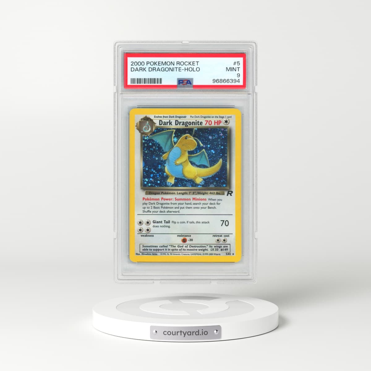 2000 Pokémon Rocket #5 Dark Dragonite - Holo (PSA 9 MINT)