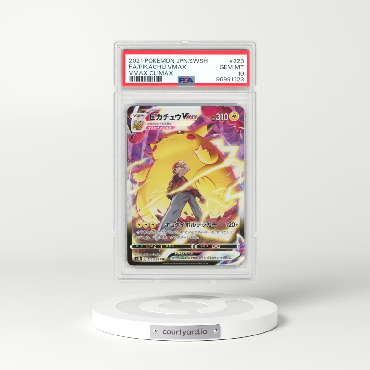 2021 Japanese VMAX Climax #223 Pikachu VMAX - Holo Character Super Rare (PSA 10 GEM MINT)
