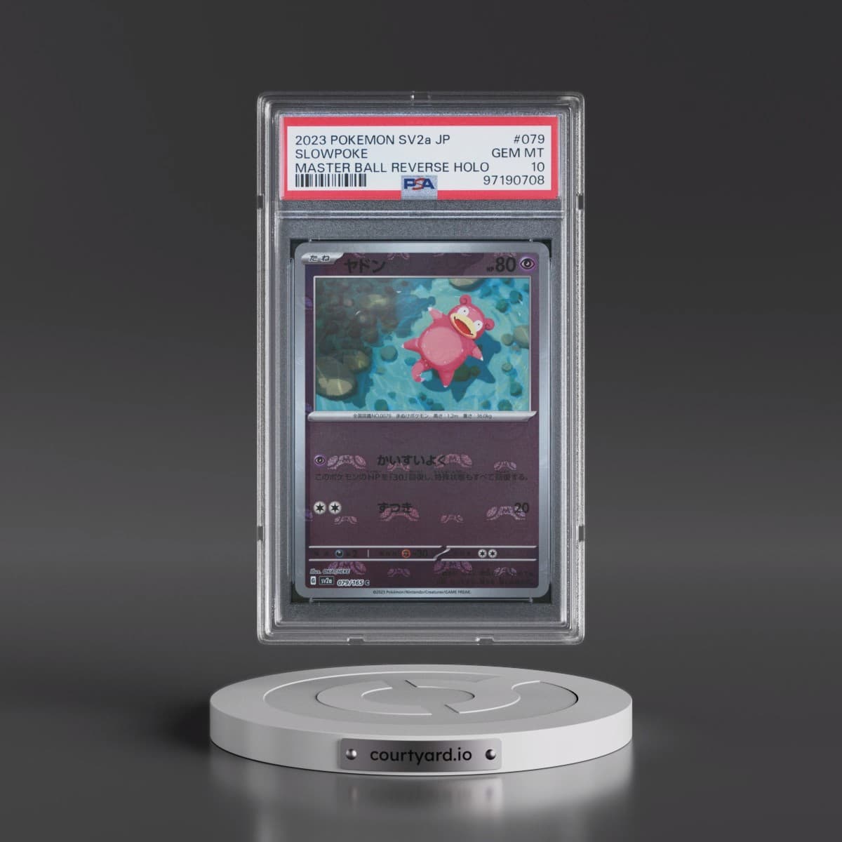 2023 Pokémon Sv2a-Pokémon 151 #079 Slowpoke - Reverse Holo Master Ball (PSA 10 GEM MINT)