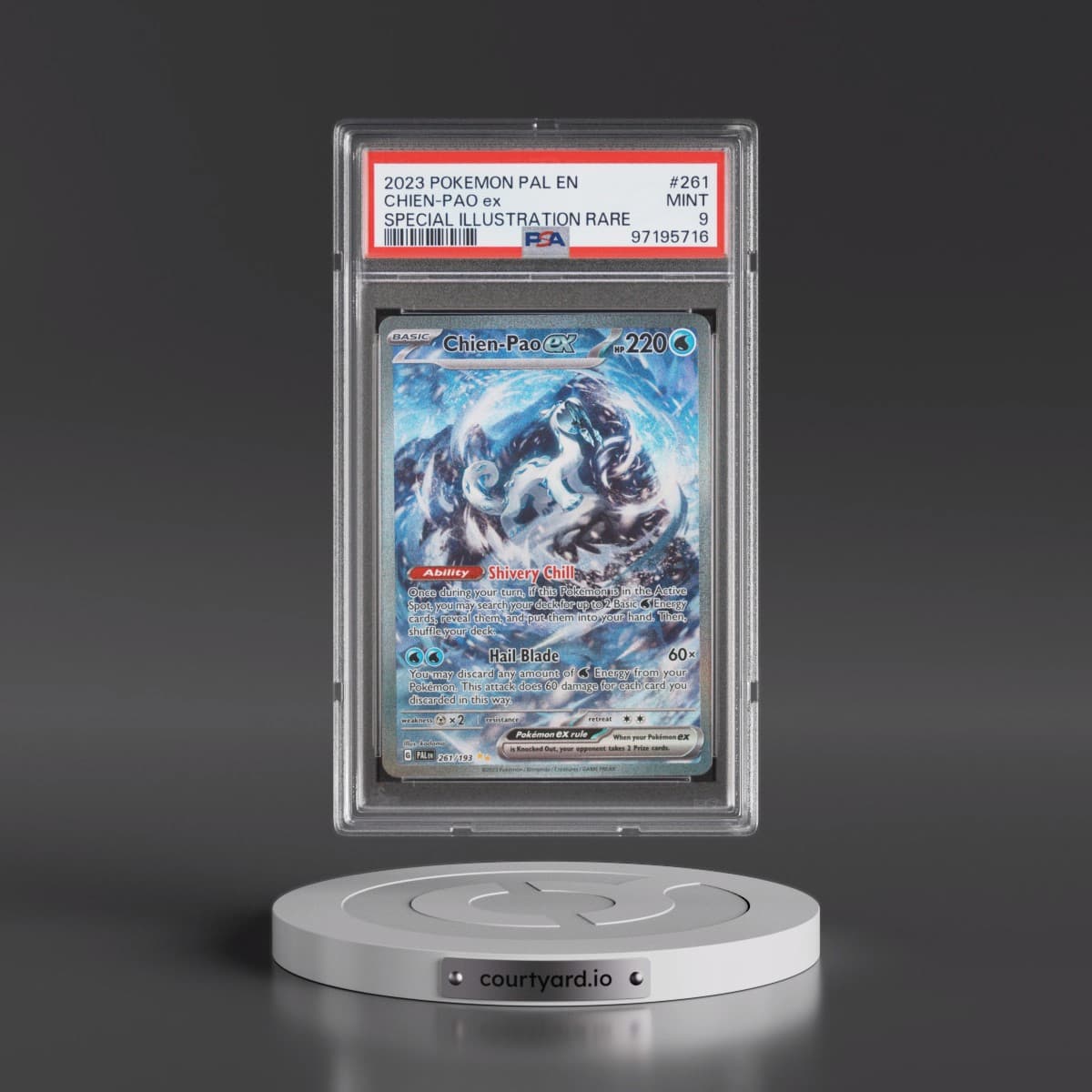 2023 Pokémon Pal EN-Paldea Evolved #261 Chien-Pao EX - Holo Special Illustration Rare (PSA 9 MINT)