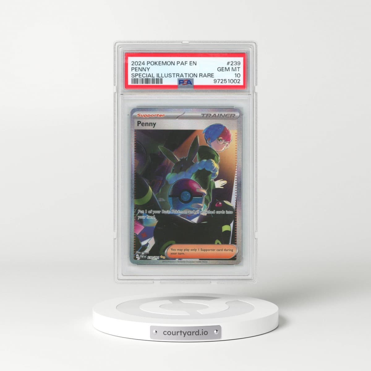 2024 Pokémon Paf EN-Paldean Fates #239 Penny - Special Illustration Rare (PSA 10 GEM MINT)