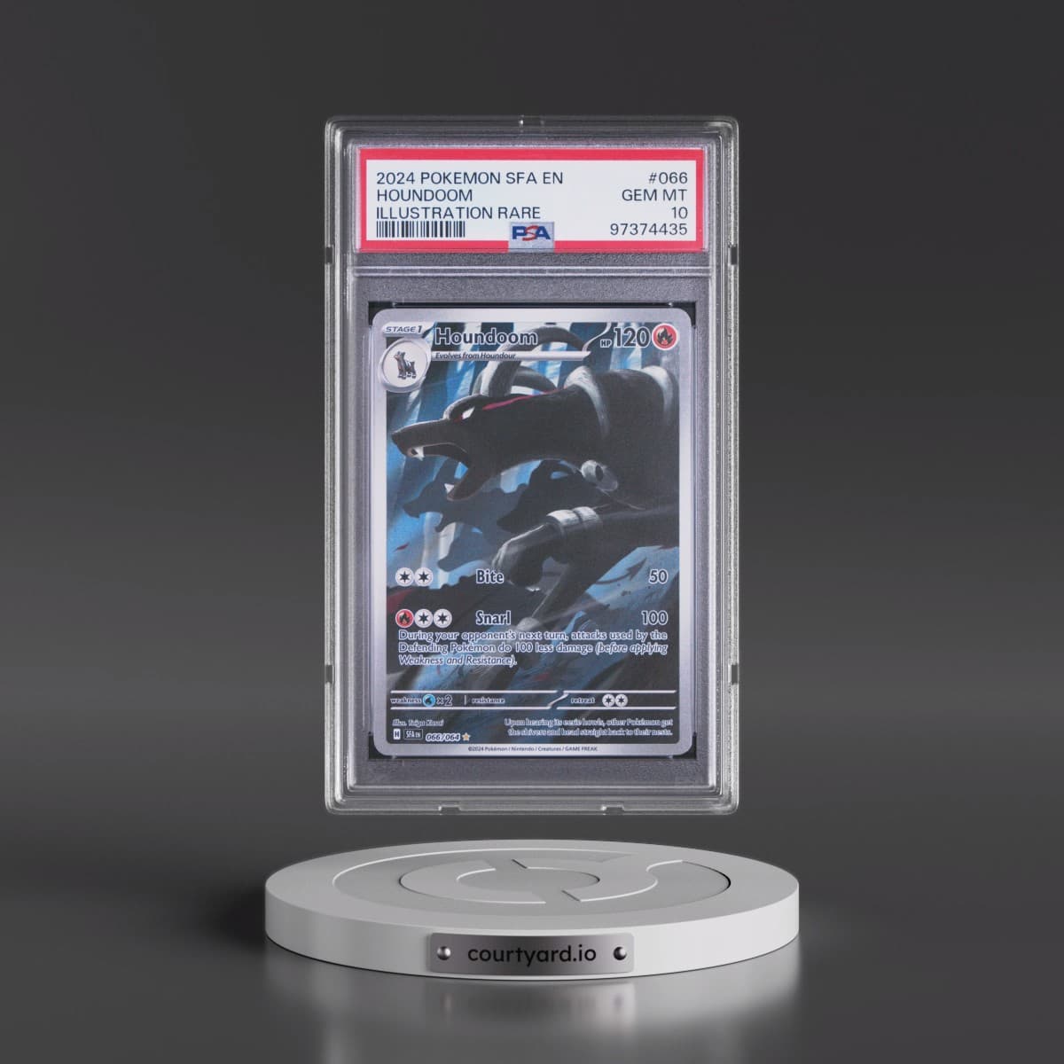 2024 Pokémon Sfa EN-Shrouded Fable #066 Houndoom - Illustration Rare (PSA 10 GEM MINT)