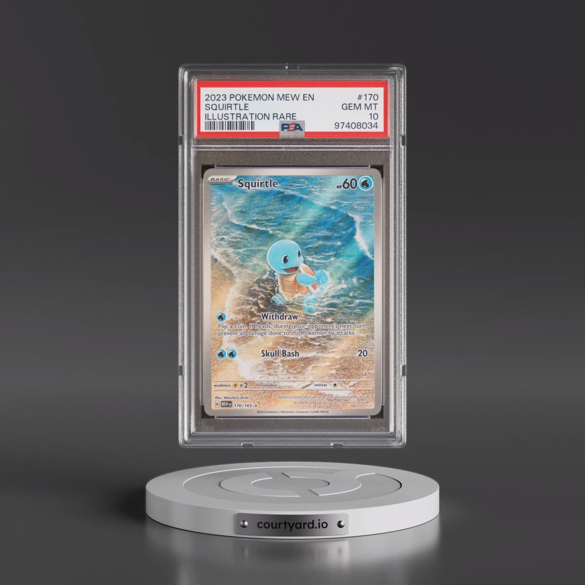 2023 Pokémon Mew EN-151 #170 Squirtle - Illustration Rare (PSA 10 GEM MINT)