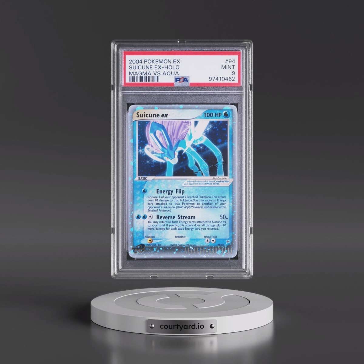 2004 Pokémon EX Team Magma VS Team Aqua #94 Suicune EX - Holo Holo (PSA 9 MINT)