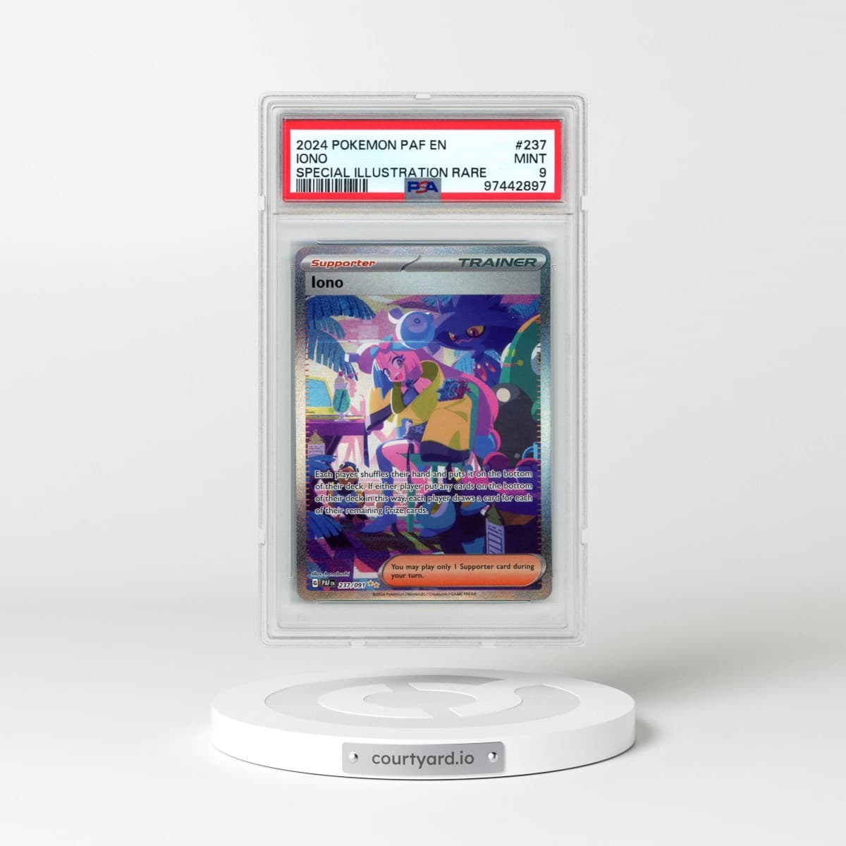 2024 Pokémon Paf EN-Paldean Fates #237 Iono - Special Illustration Rare (PSA 9 MINT)