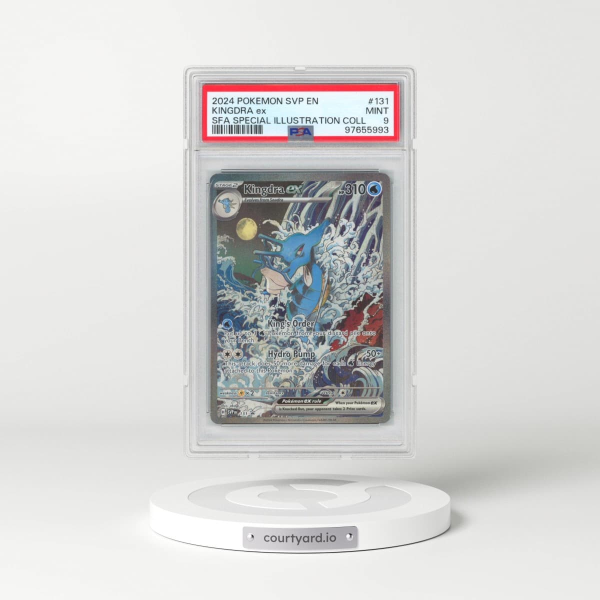 2024 Pokémon Svp EN-SV Black Star Promo #131 Kingdra EX - Holo Shrouded Fable Special Illustration Collection (PSA 9 MINT)