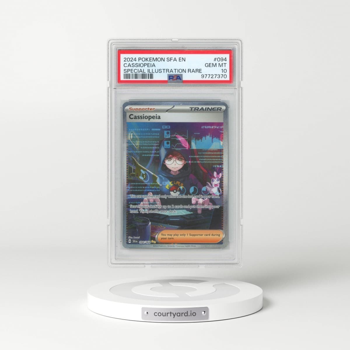 2024 Pokémon Sfa EN-Shrouded Fable #094 Cassiopeia - Special Illustration Rare (PSA 10 GEM MINT)