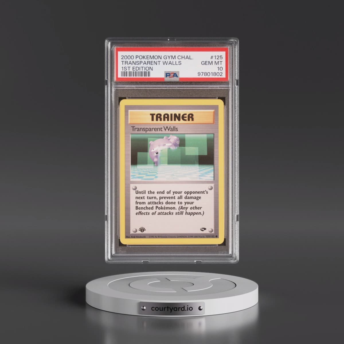 2000 Pokémon Gym Challenge #125 Transparent Walls - 1st Edition (PSA 10 GEM MINT)