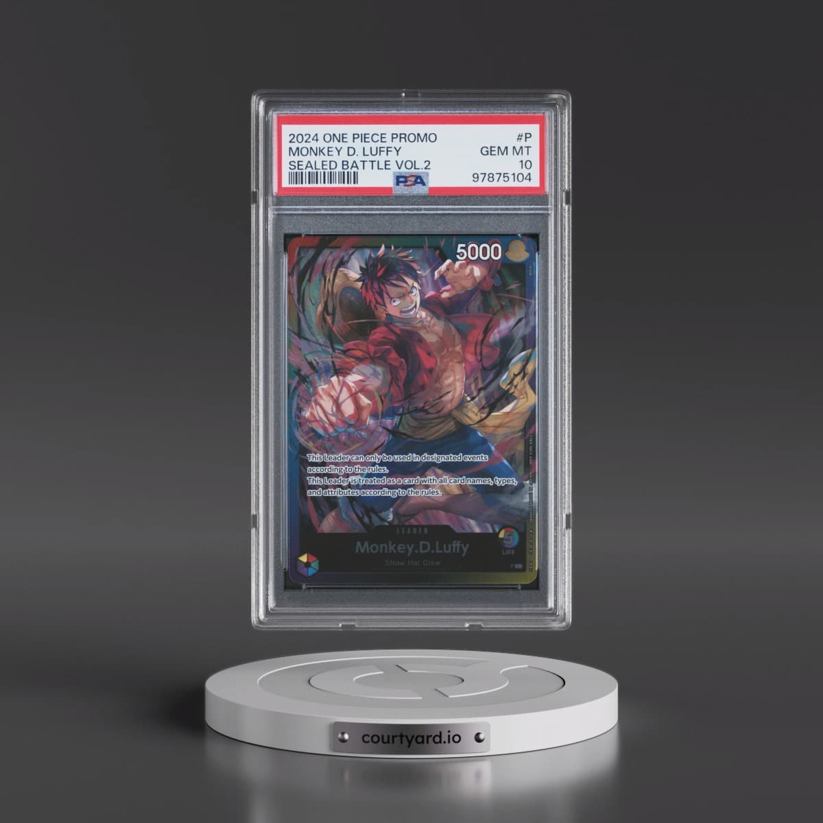 2024 One Piece Promos #P Monkey D. Luffy - Sealed Battle Vol.2 (PSA 10 GEM MINT)