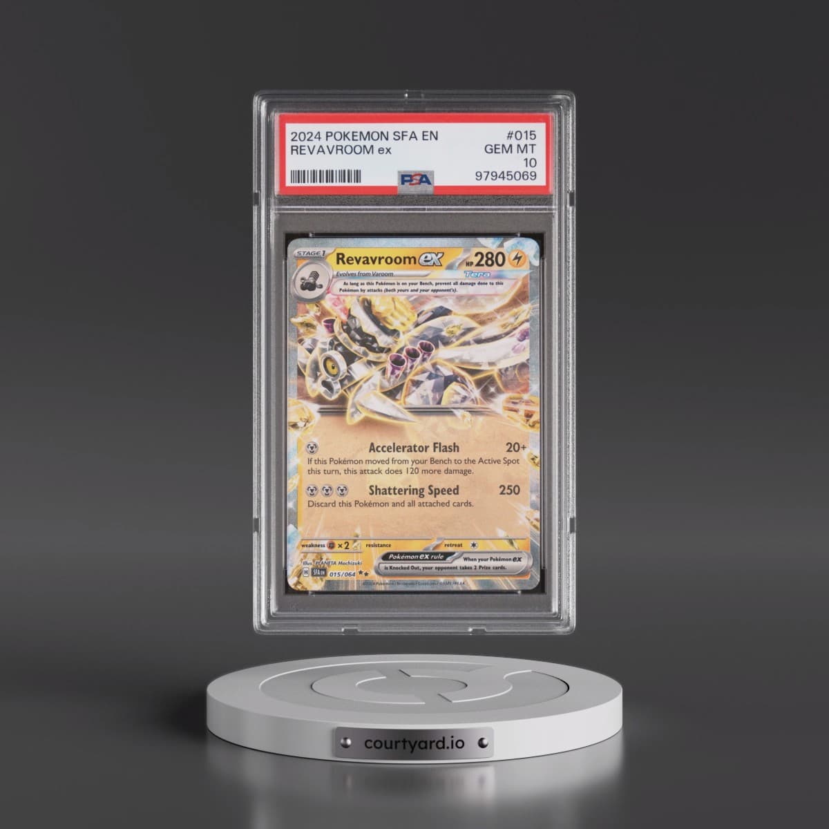 2024 Pokémon Sfa EN-Shrouded Fable #015 Revavroom EX - Holo (PSA 10 GEM MINT)