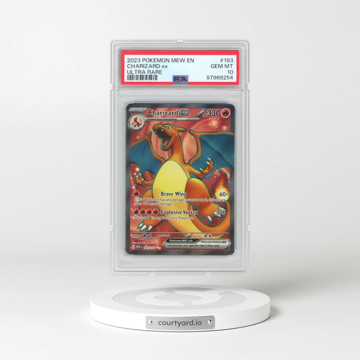 2023 Pokémon Mew EN-151 #183 Charizard EX - Holo Ultra Rare (PSA 10 GEM MINT)