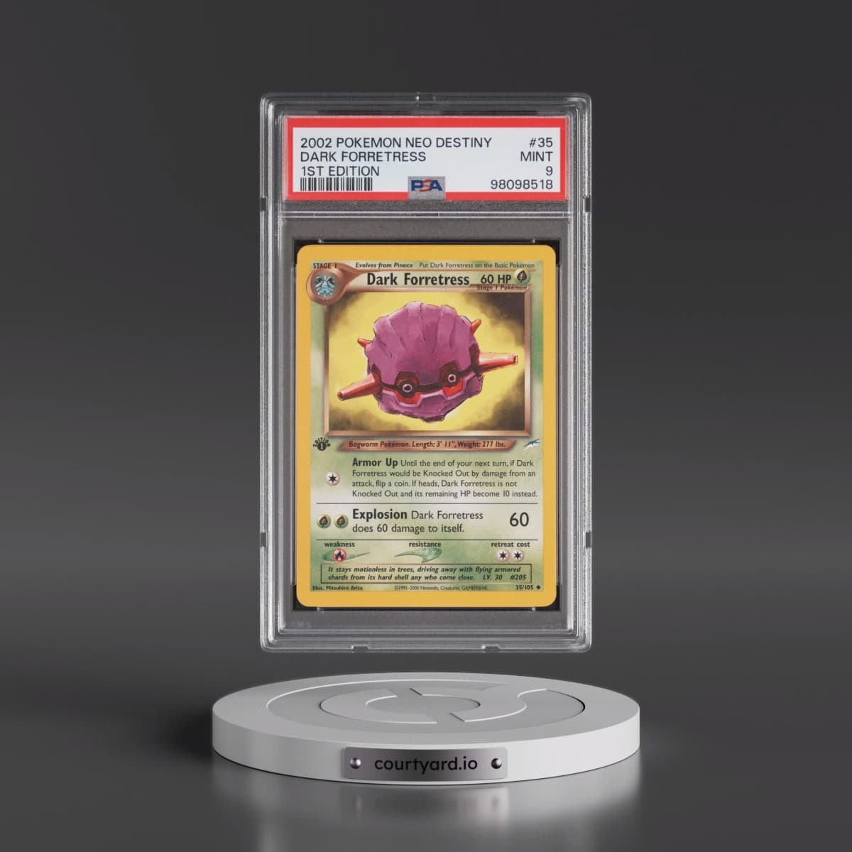 2002 Pokémon Neo Destiny #35 Dark Forretress - 1st Edition (PSA 9 MINT)