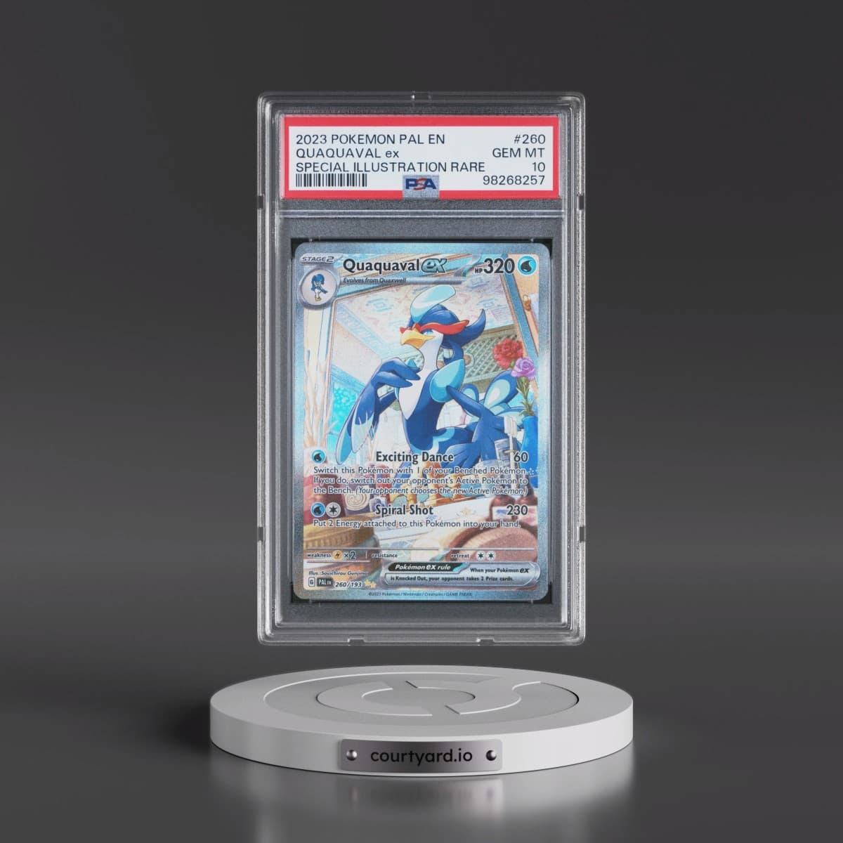 2023 Pokémon Pal EN-Paldea Evolved #260 Quaquaval EX - Holo Special Illustration Rare (PSA 10 GEM MINT)