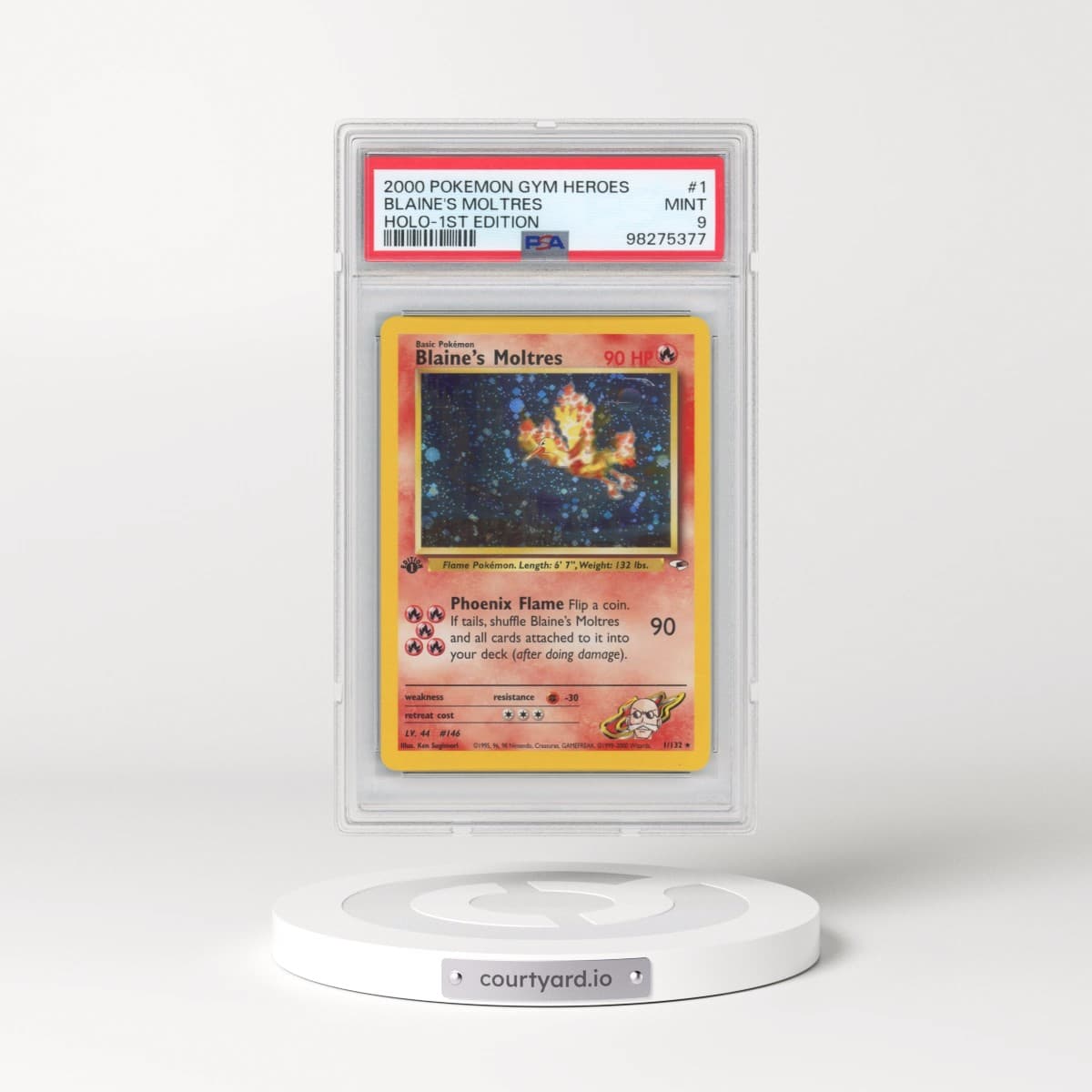 2000 Pokémon Gym Heroes #1 Blaine's Moltres - 1st Edition Holo (PSA 9 MINT)