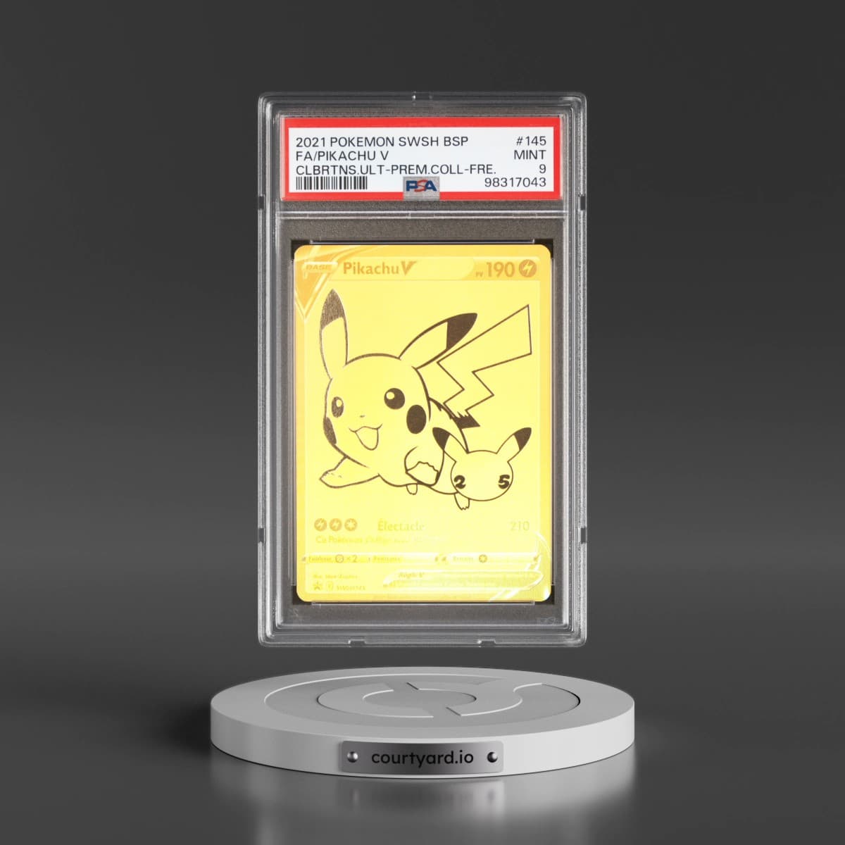 2021 Pokémon Swsh Black Star Promo #145 Pikachu V - Holo Full Art Celebrations Ultra-Premium Collection (PSA 9 MINT)