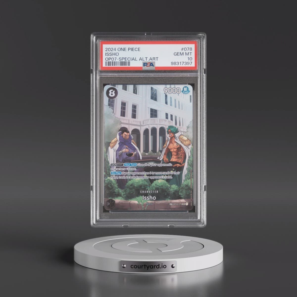 2024 One Piece OP07-500 Years in the Future #078 Issho - Special Alternate Art (PSA 10 GEM MINT)