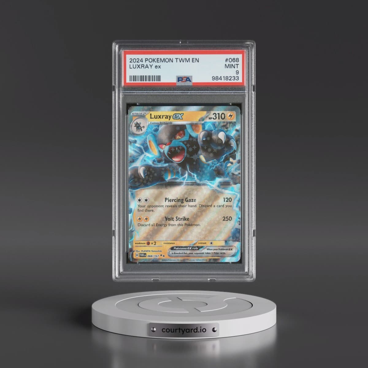 2024 Pokémon Twm EN-Twilight Masquerade #068 Luxray EX - Holo (PSA 9 MINT)
