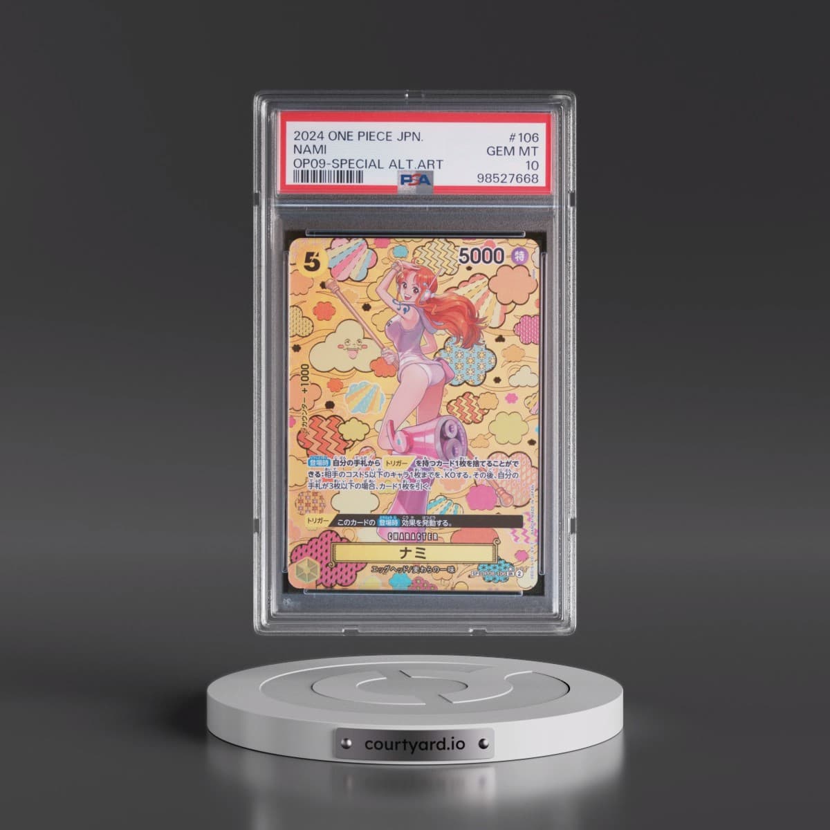 2024 One Piece Japanese OP09-Emperors in the New World #106 Nami - Special Alternate Art (PSA 10 GEM MINT)