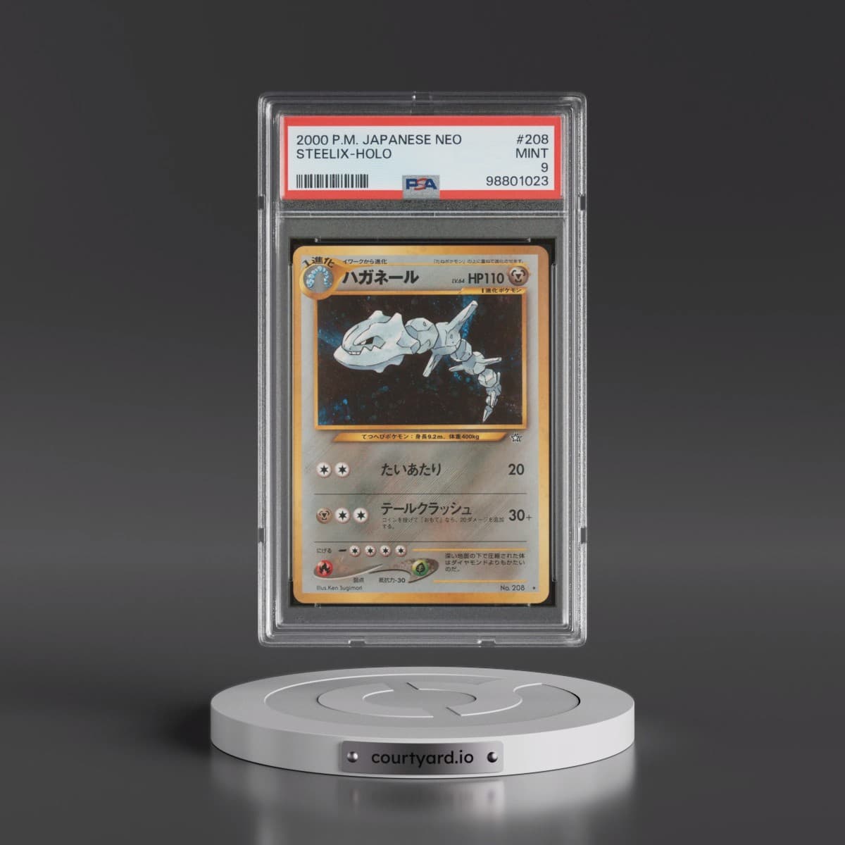 2000 Pokémon Neo #208 Steelix - Holo (PSA 9 MINT)