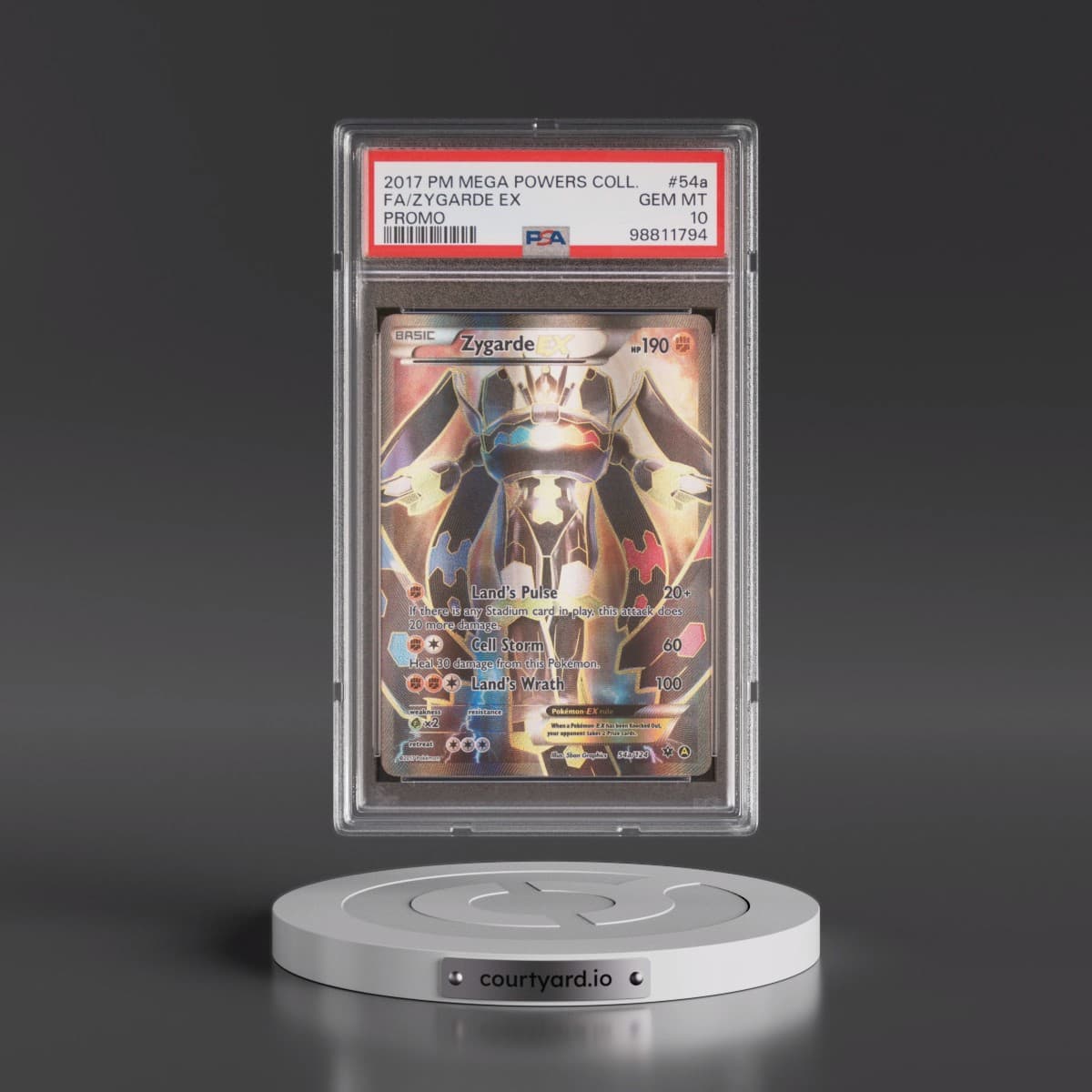2017 Pokémon Mega Powers Collection Promo #54a Zygarde EX - Holo Full Art (PSA 10 GEM MINT)