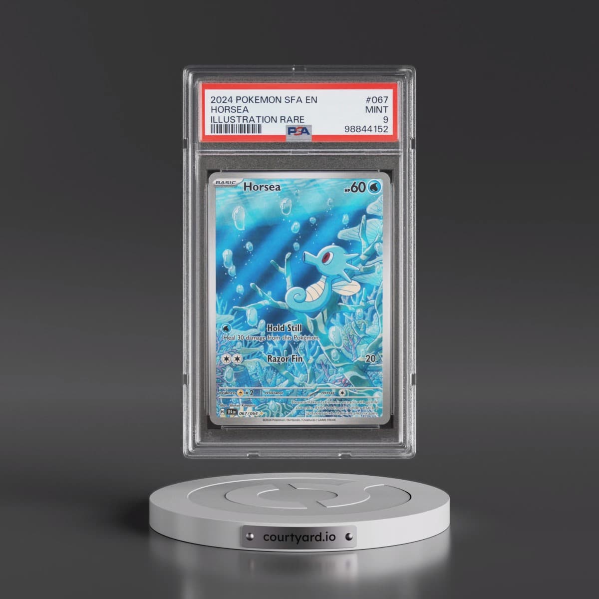 2024 Pokémon Sfa EN-Shrouded Fable #067 Horsea - Illustration Rare (PSA 9 MINT)