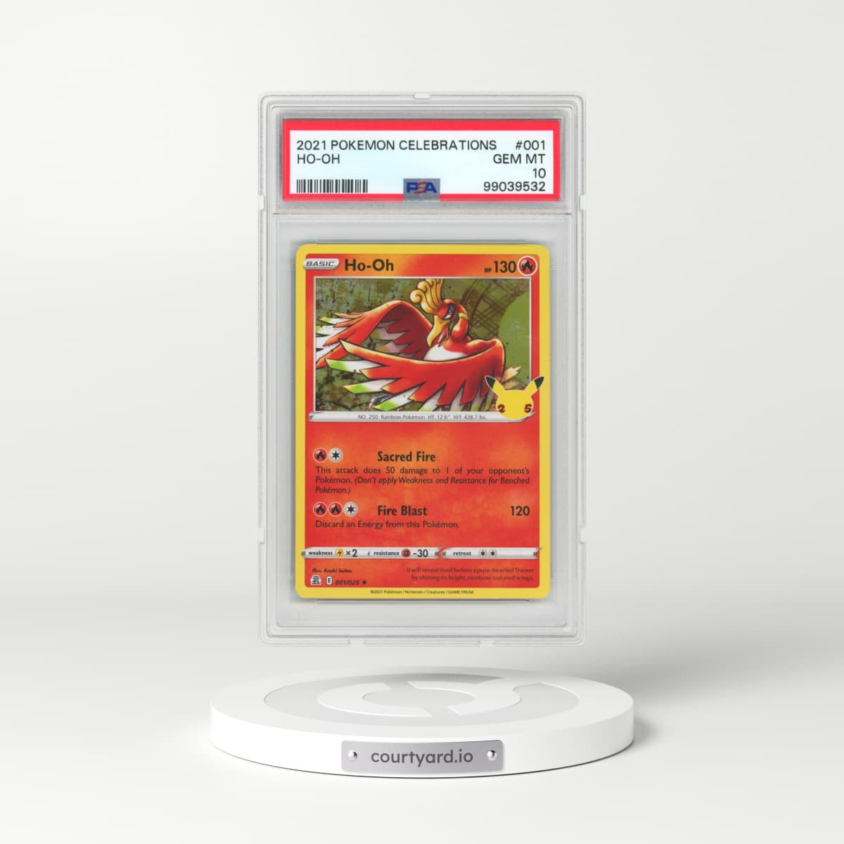 2021 Pokémon Celebrations #001 HO-Oh (PSA 10 GEM MINT)