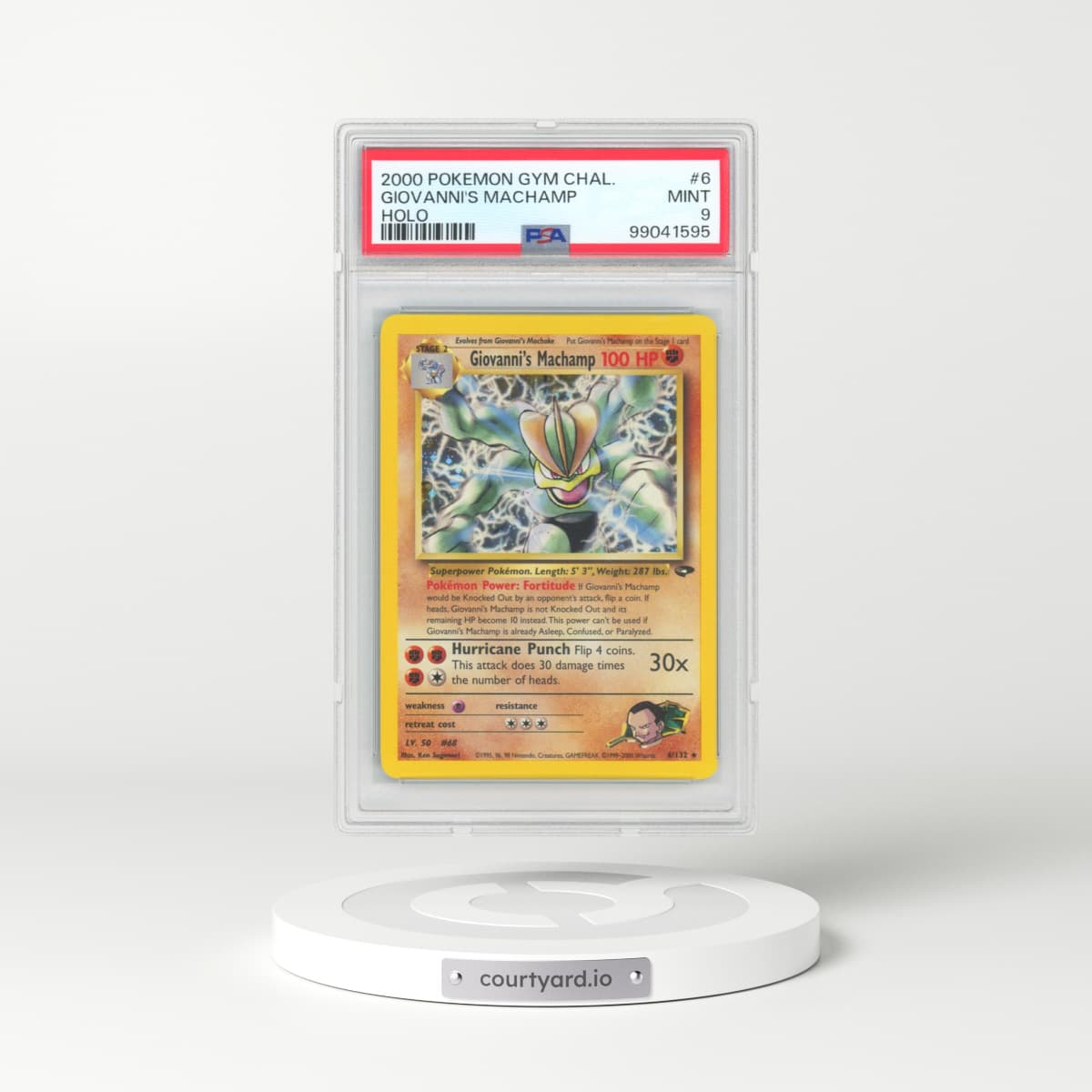 2000 Pokémon Gym Challenge #6 Giovanni's Machamp - Holo (PSA 9 MINT)