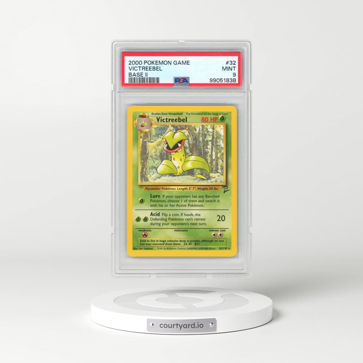 2000 Pokémon Game Base II #32 Victreebel (PSA 9 MINT)