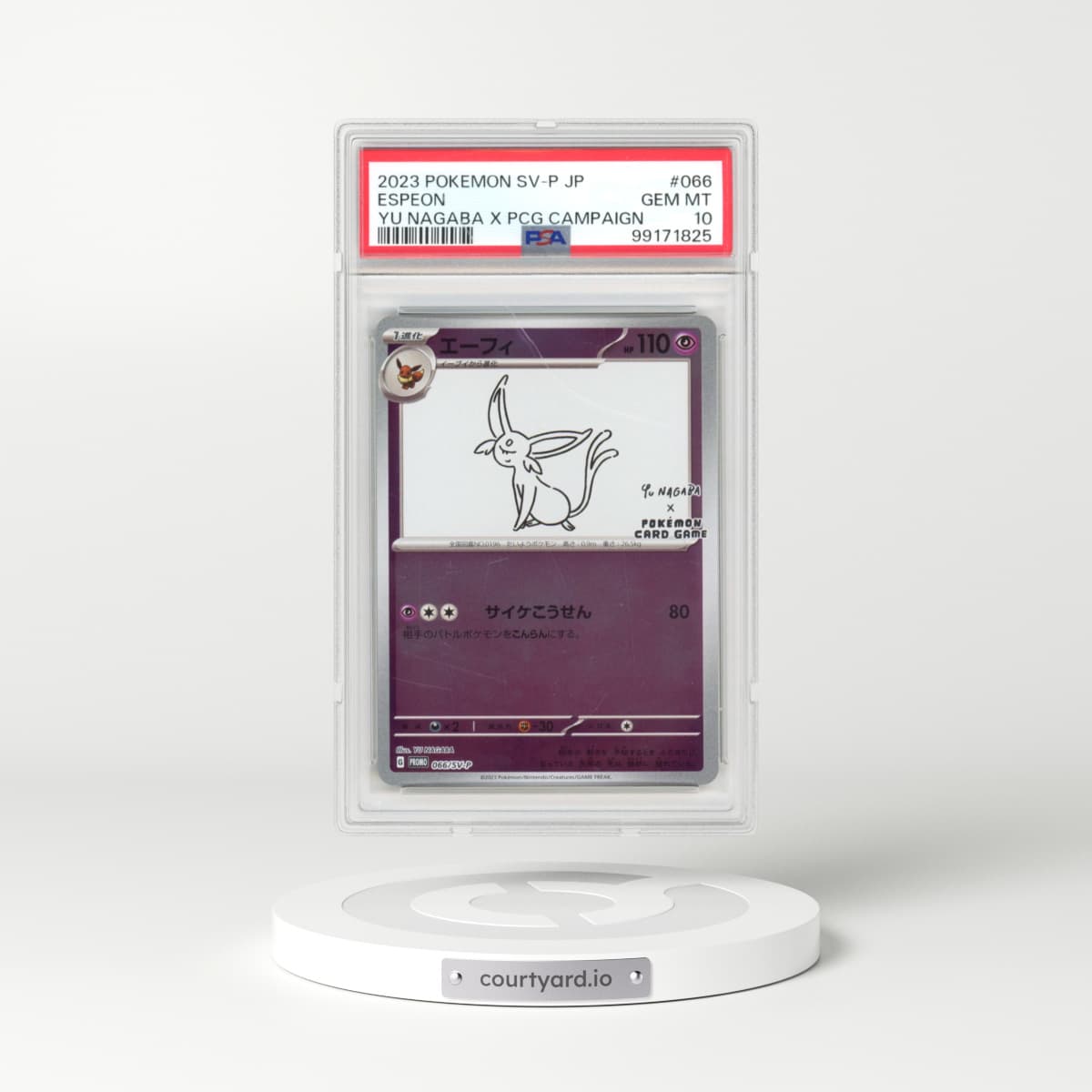 2022 Japanese Scarlet & Violet Promos #066 Espeon - YU NAGABA Pokémon Center Campaign (PSA 10 GEM MINT)