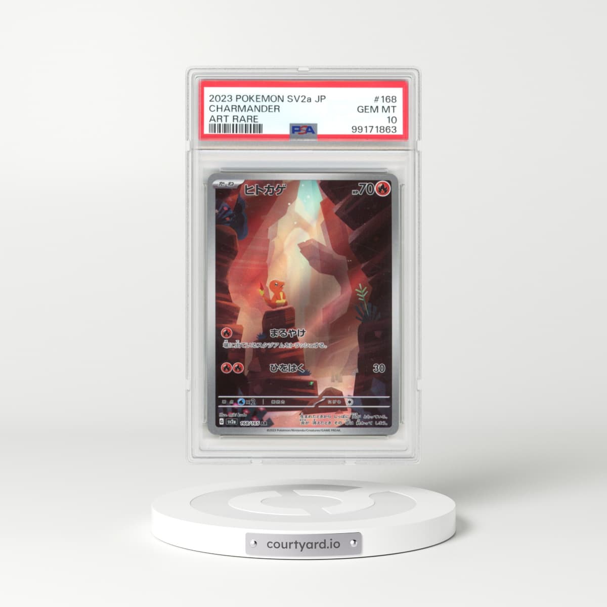 2023 Japanese Pokémon Card 151 #168 Charmander - Art Rare (PSA 10 GEM MINT)