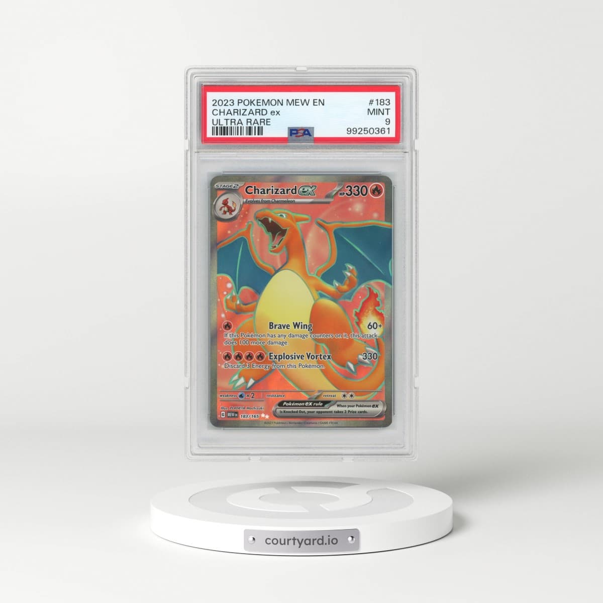 2023 Pokémon Mew EN-151 #183 Charizard EX - Holo Ultra Rare (PSA 9 MINT)